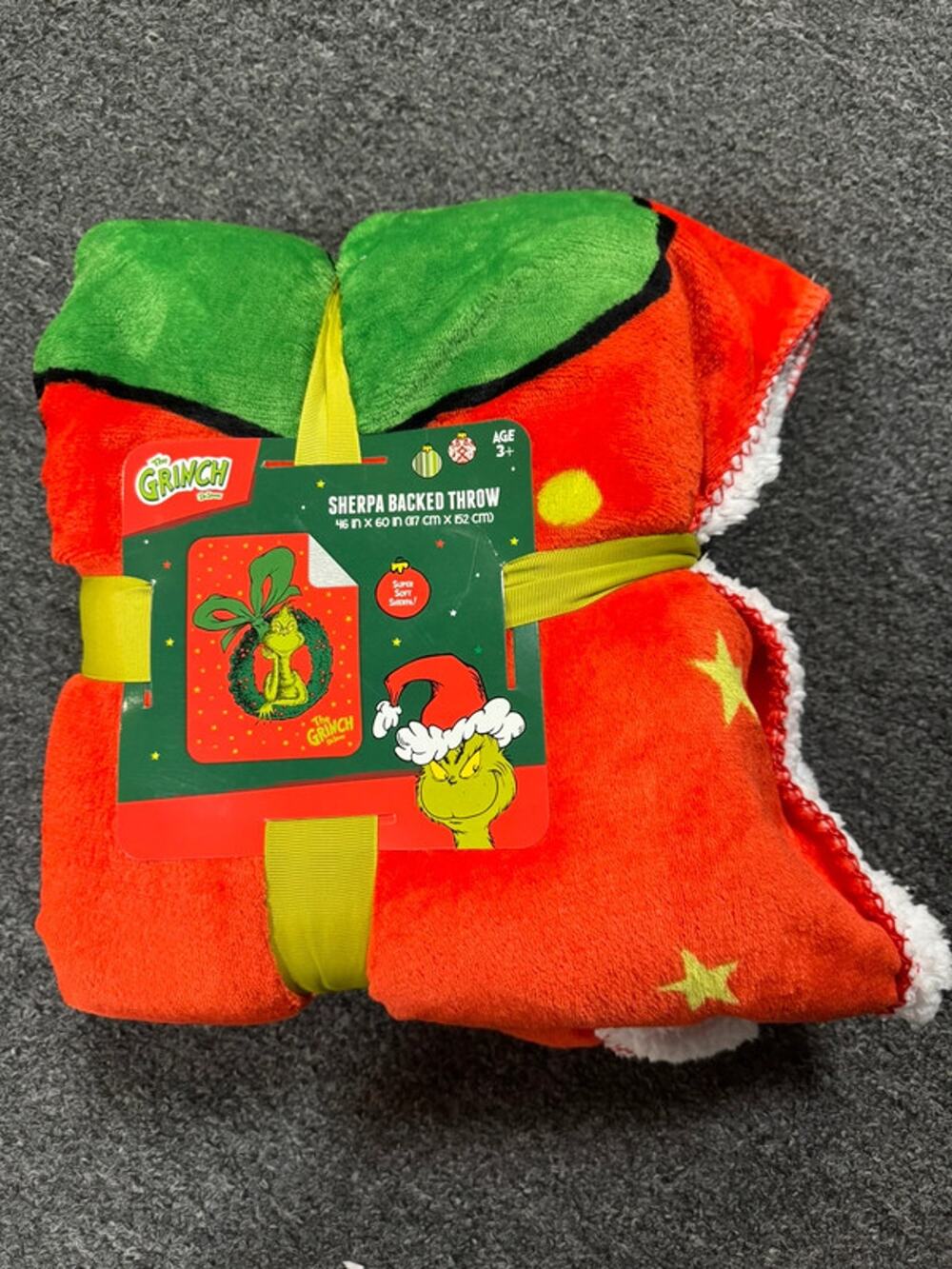 New Grinch Sherpa Throw - 46x60